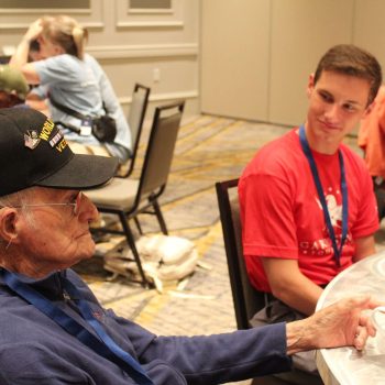 Emerson meeting a veteran